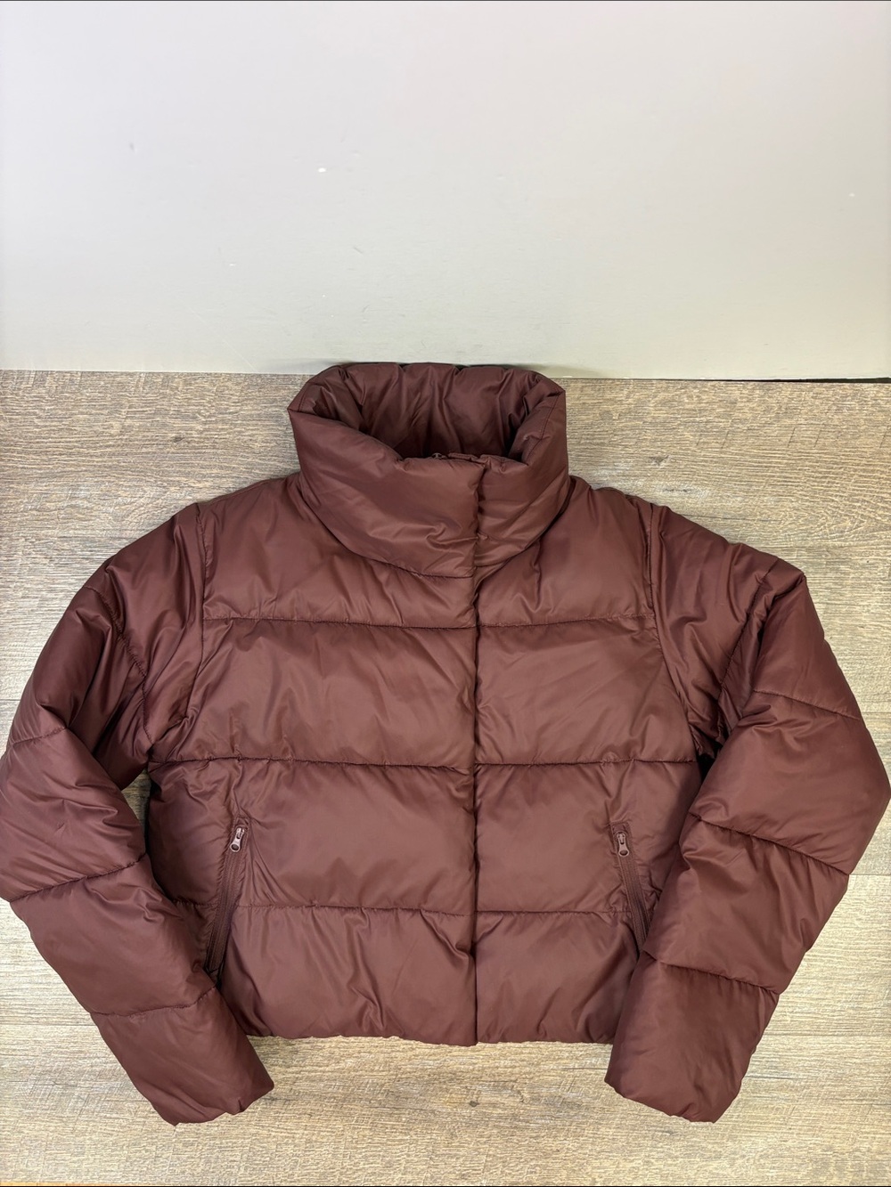 Alo Yoga Gold Rush Puffer Jacket Brown Size Small
